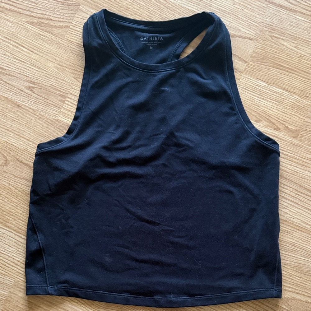 Athleta Black Sleeveless Athletic Top Medium
